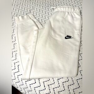 Nike White Sweatpants Relaxed Fit Joggers